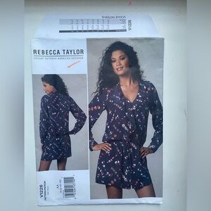 Rebecca Taylor dress sewing pattern from vogue patterns American designer v1226
